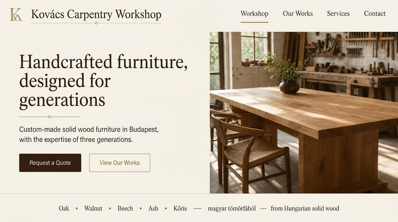 A modern website by VERA