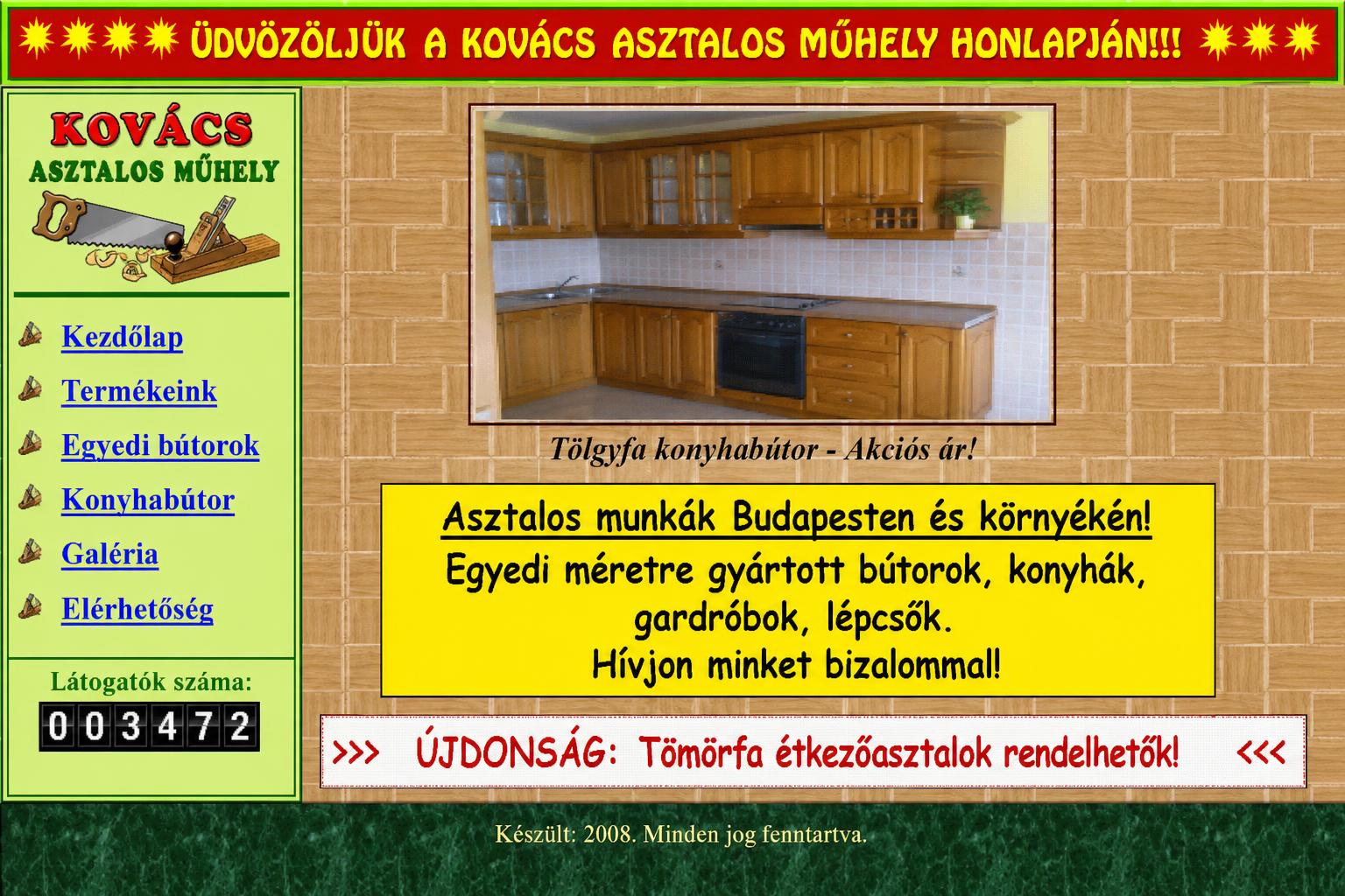 Régi, elavult weboldal